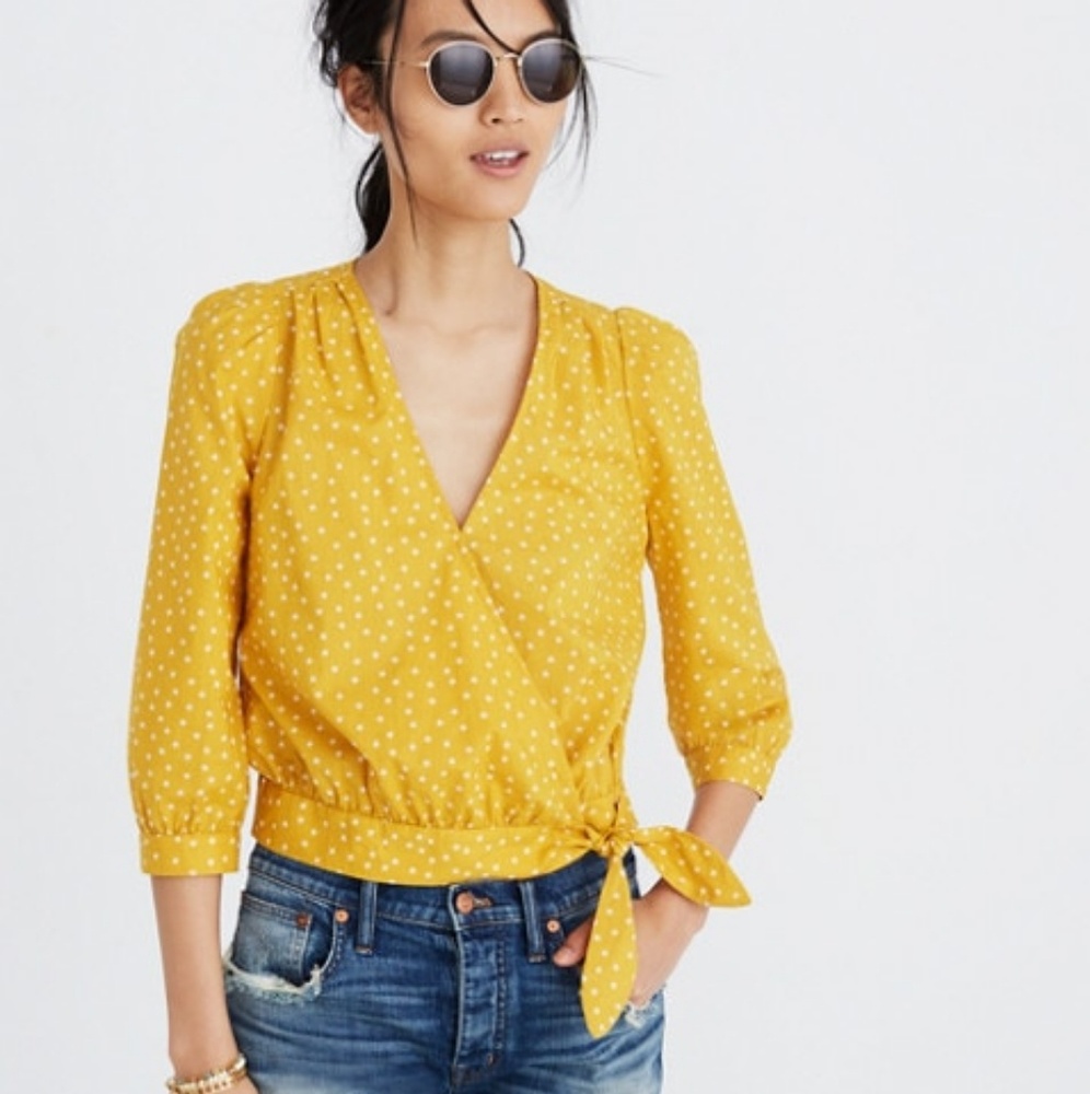 SALE! 🚚 Madewell Wrap Top in Star Scatter